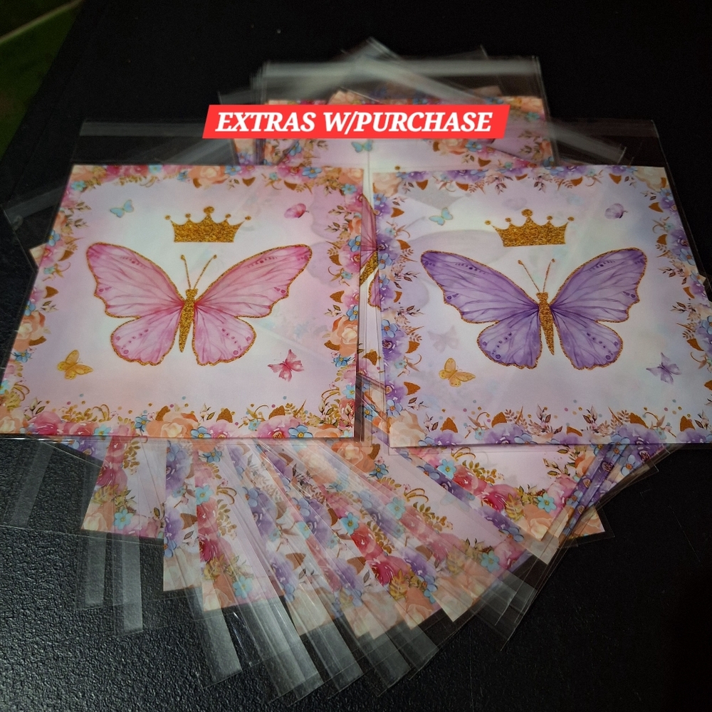 20ct. Resealable Bags - Butterflies - Pink and Purple 5x6 🦋LAST ONE - Picture 5 of 5